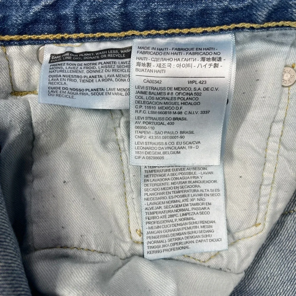 Levi's 501 Jeans Mens 38x31 Blue Distressed Straight Leg Button Fly READ
